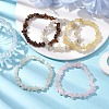 12 Constellation Natural Mixed Gemstone Chip Beaded Stretch Bracelets Sets for Women Men BJEW-JB10264-07-5