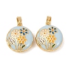 Brass Enamel Locket Pendants X-KK-G543-01G-02-1