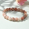 Natural Plum Blossom Jade Beads Stretch Bracelets BJEW-F380-01-B08-7