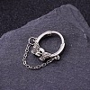 316L Stainless Steel Micro Pave Cubic Zirconia Hoop Nose Rings WG352E4-09-1