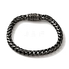 316 Surgical Stainless Steel Wheat Chain Bracelets with Magnetic Clasps BJEW-Q349-04B-1