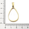 304 Stainless Steel Open Back Bezel Pendants STAS-Z091-05G-05-3