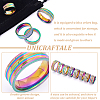 Unicraftale 16Pcs 8 Size 201 Stainless Steel Double Groove Band Ring for Women RJEW-UN0002-35R-5