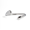 304 Stainless Steel Open Cuff Bangles for Women OV2068-2-1