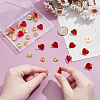 15Pcs Alloy Enamel Lapel Pin Backs Heart JEWB-UN0002-73-2