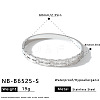 304 Stainless Steel Crystal Rhinestone Leaf Hinged Cuff Bangles for Women WG7583B-02-1