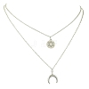 Brass Double Layer Necklaces NJEW-JN05013-1