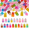  38Pcs 19 Colors Gradient Color Resin Pendants RESI-TA0001-87-10