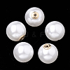 High Luster Eco-Friendly Plastic Imitation Pearl Ear Nuts X-MACR-S284-05A-1