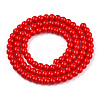 Opaque Solid Color Glass Beads Strands X-GLAA-T032-P6mm-04-3