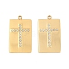 304 Stainless Steel Rhinestone Pendants RB-CBADC81-13G-01-1