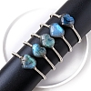 Hand-woven Natural Labradorite Cuff Bangles PW-WGEEB8F-01-3