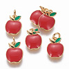 Brass Enamel Charms KK-L185-29G-1
