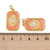 Brass Enamel Pendants KK-L190-008G-4