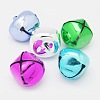 Mixed Color Round Iron Bell Pendants For Christmas X-IFIN-Q059-M-1