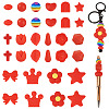 92Pcs Transparent Silicone Focal Beads SIL-TA0002-85A-2