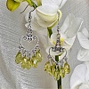 Vintage Heart with Teardrop Alloy Chandelier Earrings RJ4160-1