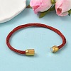 304 Stainless Steel with Polyester Metallic Cord Bracelets for Women BJEW-Z145-01G-30-2
