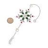 Christmas Glass Snowflake Pendant Decoration HJEW-TA00230-3