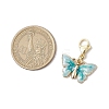 Butterfly Alloy Enamel Pendant Decorations HJEW-JM02705-01-3