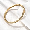 Braided 304 Stainless Steel Cuff Bangles for Women BJEW-A067-04G-2