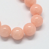 Natural Dyed Yellow Jade Gemstone Bead Strands G-R271-8mm-YXS22-2