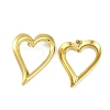 PVD Vacuum Plating 201 Stainless Steel Heart Stud Earrings for Women EJEW-F345-07G-2