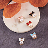 50Pcs 5 Colors Zinc Alloy Enamel Pendants ENAM-CJ0001-78-5