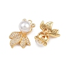 Brass Micro Pave Cubic Zirconia Pendants KK-A274-19G-2