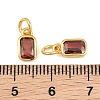 Brass Pave Cubic Zirconia Charms CU-CBA3D67-12G-05-3