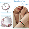 Handmade Polymer Clay Rhinestone European Large Hole Beads with Silver Color Plated Brass Cores FPDL-PA0001-02B-7