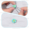 60Pcs 6 Colors 1-Hole Iron Plastic Shank Buttons BUTT-CY0001-26B-5
