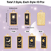 SUNNYCLUE 30Pcs 3 Style Alloy Enamel Pendants ENAM-SC0002-80-2