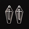 Spray Painted Alloy Pendants PALLOY-K003-12B-2