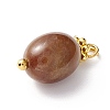 Natural Jade Charms PALLOY-JF01092-01-3