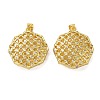 Brass Micro Pave Clear Cubic Zirconia Pendants KK-D221-19G-06-1