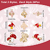 SUNNYCLUE 60Pcs 3 Styles Alloy Enamel Pendants ENAM-SC0003-02-2