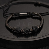 304 Stainless Steel Braided Beads Bracelets WG0F93D-34-1