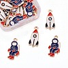 20Pcs 2 Style Zinc Alloy Enamel Pendants ENAM-LS0001-17G-3