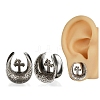 Brass Ear Gauges Flesh Tunnels Plugs EJEW-P293-04B-AS02-1