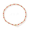 Glass Seed Beads & CCB Beads Stretch Bracelets TB4137-39-1