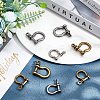 WADORN 8Pcs 4 Colors Alloy D-Ring Anchor Shackle Clasps FIND-WR0003-32-2