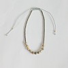 2mm Faceted Natural Grey Agate Beaded Braided Adjustable Bracelets for Women PF2854-12-1