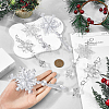 Acrylic Snowflake Pendant Decorations HJEW-SP0001-04C-3
