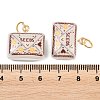 Printed Opaque Acrylic Pendants SACR-P036-01B-G-3