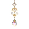 Brass & Crystal Suncatchers HJEW-G018-04B-G-4