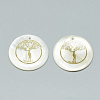 Freshwater Shell Pendants SHEL-Q016-013G-1