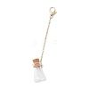 Empty Glass Wishing Bottle Pendant Decorations HJEW-JM02662-06-2