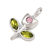 304 Stainless Steel Rhinestone Pendants RB-CBA40D0-04P-B-2