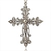 Tibetan Style Alloy Rhinestone Gothic Cross Big Pendants RB-J144-28AS-2